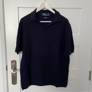 Polo by Ralph Lauren Navy Blue Knit Polo Shirt